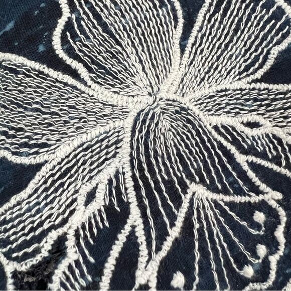 Anthropologie Pilcro Art to Wear Orchid Embroidered Whimsi Cottagecore Blouse S - Picture 10 of 13